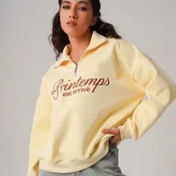 LULU & SKY Women Typography Printed Long Sleeves Mock Collar Pullover Sweatshirt-picture-18