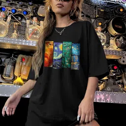 Outzidr Women Graphic Printed Regular Fit T-shirt-image-30