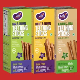 Organic Millet Teething Sticks Combo (3-Pack, 150g Each) - No Preservatives, Wholesome Snack for 24M+-image-6