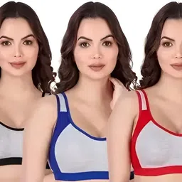innerjoy fashion Pack of 3 Women Everyday Non Padded Bra image 1