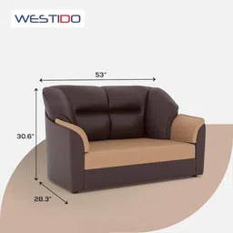 Westido Brown 2-Seater Sofa image 4