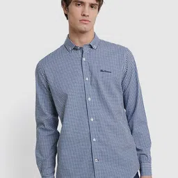 BEN SHERMAN Men Checked Regular Fit Cotton Shirts-image-24