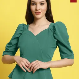 Metronaut Women Pack Of 2 Sweetheart Neck Crop Top-image-62