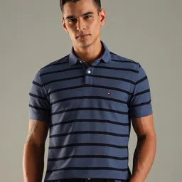 Tommy Hilfiger Men Striped Polo Collar Cotton T-shirt-picture-11