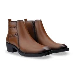 Bxxy Men 2 Inch Height Increasing High Heel Ankle Chelsea Boots image 5