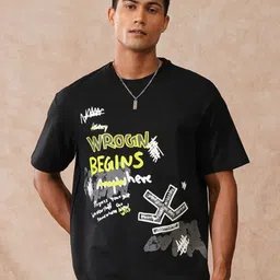 WROGN Printed Raw Edge T-shirt-picture-53