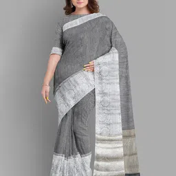The Chennai Silks Checked Zari Organza Banarasi Saree-picture-39