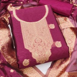 MANVAA Art Silk Unstitched Dress Material-picture-34