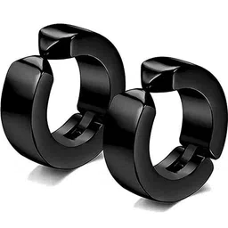 shobhram Unisex Black Earrings-picture-25
