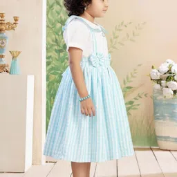 Aarika Striped Cold-Shoulder Fit & Flare Dress image 5