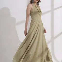 Salvia Sky Georgette Maxi Dress image 3