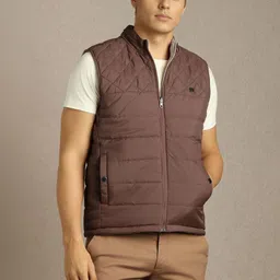 Louis Philippe Stand Collar Camouflage Pure Cotton Open Front Jacket-picture-35