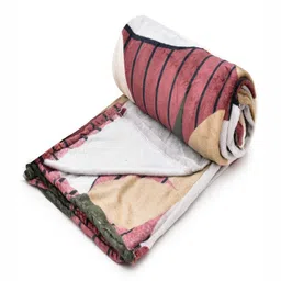 RRC Maroon Geometric Printed AC Room 300 GSM Double Bed Dohar With 2 Pillow Covers image 4