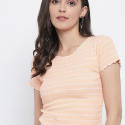 VANGULL Women Striped Round Neck Top-picture-23