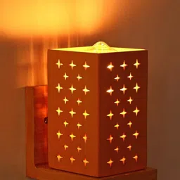 1ST TIME Cream-Coloured & Cream-Coloured Textured Wood Rectangle Shaped Wall Lamp image 4