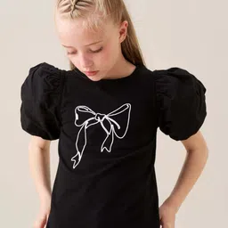Angel & Rocket Girls Graphic Printed Round Neck Cotton T-shirt-picture-14