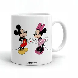 Mr UVD White & Black Cartoon Characters Printed Ceramic Glossy Mug 350 ml-image-77