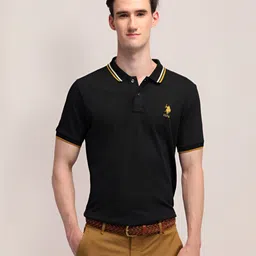 U.S. Polo Assn. Men Brand Logo Solid Slim Fit Pure Cotton T-shirt-picture-18