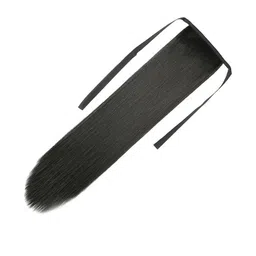 VIEWS Tape-In Straight Ponytail Hair Extension- Black-24 inch image 4