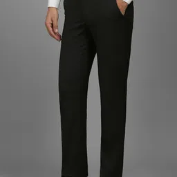 Louis Philippe Men Checked Slim Fit Trousers image 3