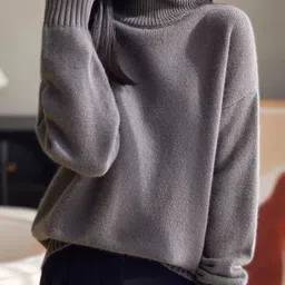 StyleCast Women Ribbed Turtle Neck Longline Pullover-picture-32
