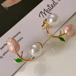 ONUYX Gold-Plated Artificial Beads Studs-picture-32