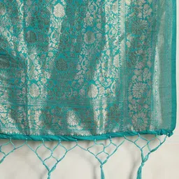 Meena Bazaar Woven Design Ethnic Motifs Zari Saree image 3