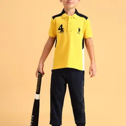 U.S. Polo Assn. Kids Boys Brand Logo Polo Collar Pure Cotton T-shirt-picture-28