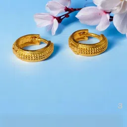 SHREE KRISHNA SHOPPING Unisex Gold-Plated Brass Earrings-picture-15