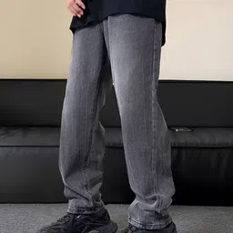 StyleCast x Revolte Men Relaxed Fit Light Fade Jeans image 5