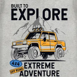 YK X Trampoline Boys Pack Of 3 Typography Printed Cotton Round Neck T-shirts image 2