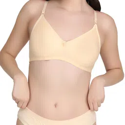 Liigne Pack Of 2 Everyday Non Padded Bra Pure Cotton Lingerie Set-VCNPBPC5442-30B image 3