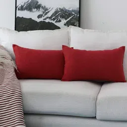 Khooti Red Set of 2 Striped Square Cushion Covers-picture-30