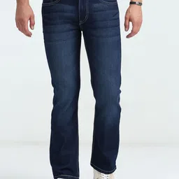 Mast & Harbour Men Comfort Bootcut Light Fade Stretchable Jeans-picture-28