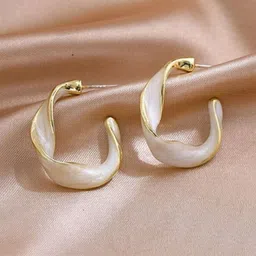 Celestique Contemporary Hoop Earrings-image-97