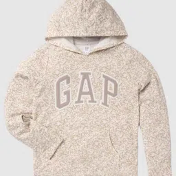 GAP Girls Floral Printed & Logo Embroidered Pure Cotton Hooded Pullover Sweatshirt-image-31