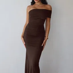 Outzidr Women Off-Shoulder Slits Bodycon Maxi Dress-image-42