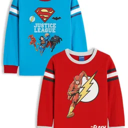 Here&Now X Game Begins Boys Set of 2 Justice League Printed T-shirt-picture-57