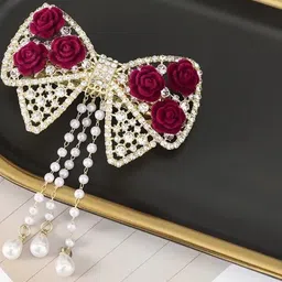 NAVMAV Women Metal Butterfly Knot Tassel Buckle Barrettes Hair Claw image 4