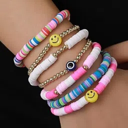 DressBerry Set Of 7 Artificial Beaded Elasticated Bracelets image 5