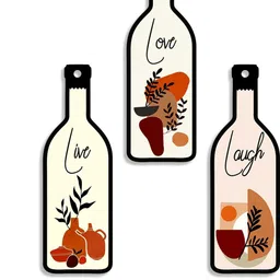 Arpita Crafts Set of 3 Bottle Shaped Wall Hanging image 2
