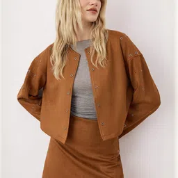 Trendyol Collarless Long Sleeves Jacket-picture-11