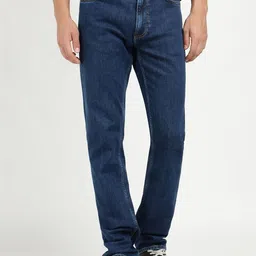 GANT Men Comfort Regular Fit Mid-Rise No Fade Clean Look Dark Shade Jeans-image-0