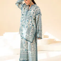 Avyay Creation Printed Silk Crepe Unstitched Dress Material image 4