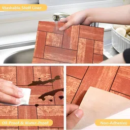 Aura Brown Set of 1 Water Resistant Shelf Liner Organisers image 2