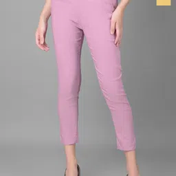 Comfort Lady Women Pack Of 2 Cotton Mid-Rise Trousers-picture-37