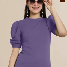 Mast & Harbour Solid Short Sleeves Regular Top-picture-33