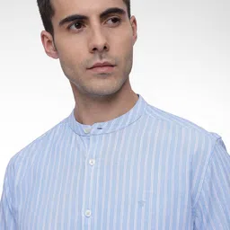 French Connection Men Striped Regular Fit Cotton Linen Casual Shirt image 4