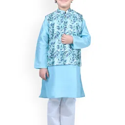 itsmycostume Boys Ethnic Motifs Regular Pure Cotton Kurta with Trousers-picture-31