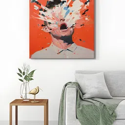 999Store Orange & White 1 Piece Canvas Other Wall Paintings-image-70